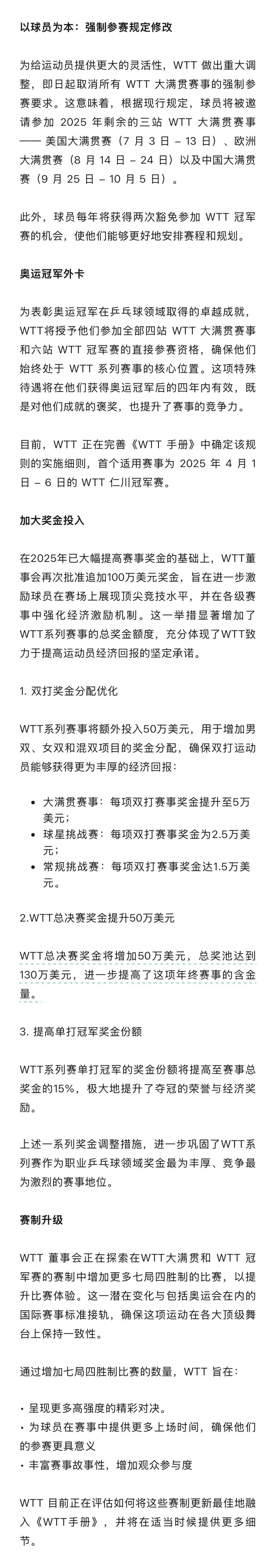 给樊振东“开竞技宝JJB入口门”WTT不破不立(图3)
